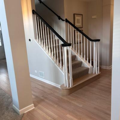 EJ Painting stairs after