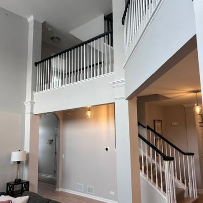 EJ Painting stairs after